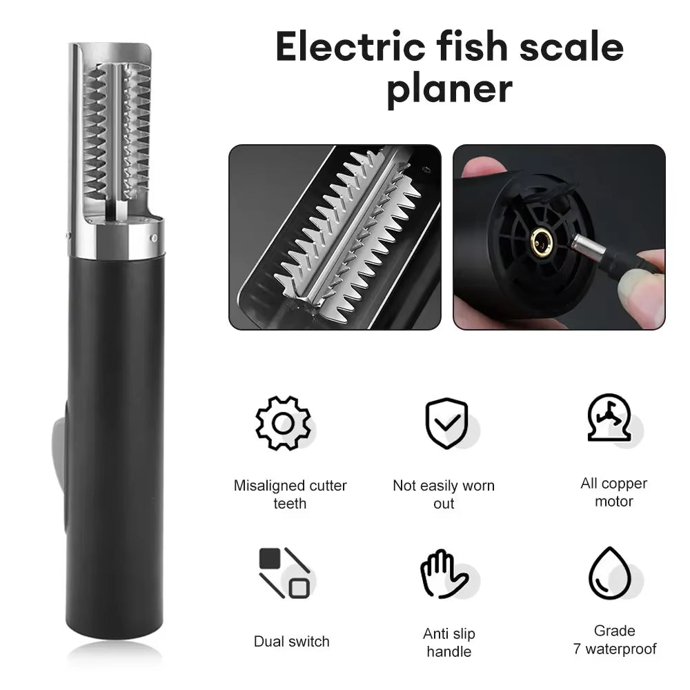 Electric Fish Scaler Remover Fish Cleaner Rechargeable Fishing Scalers Clean Scaler Scraper for Seafood Kitchen Tools